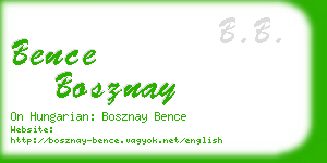 bence bosznay business card